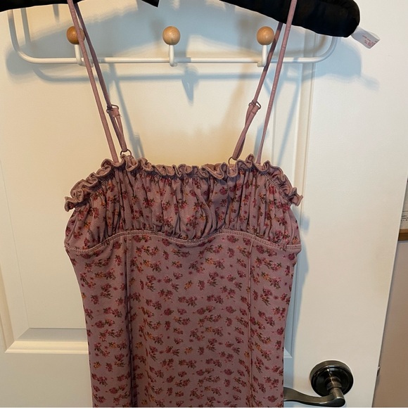 UO Evie Purple Floral Mini Dress rosebud bodycon summer spring flower dress - Picture 10 of 16